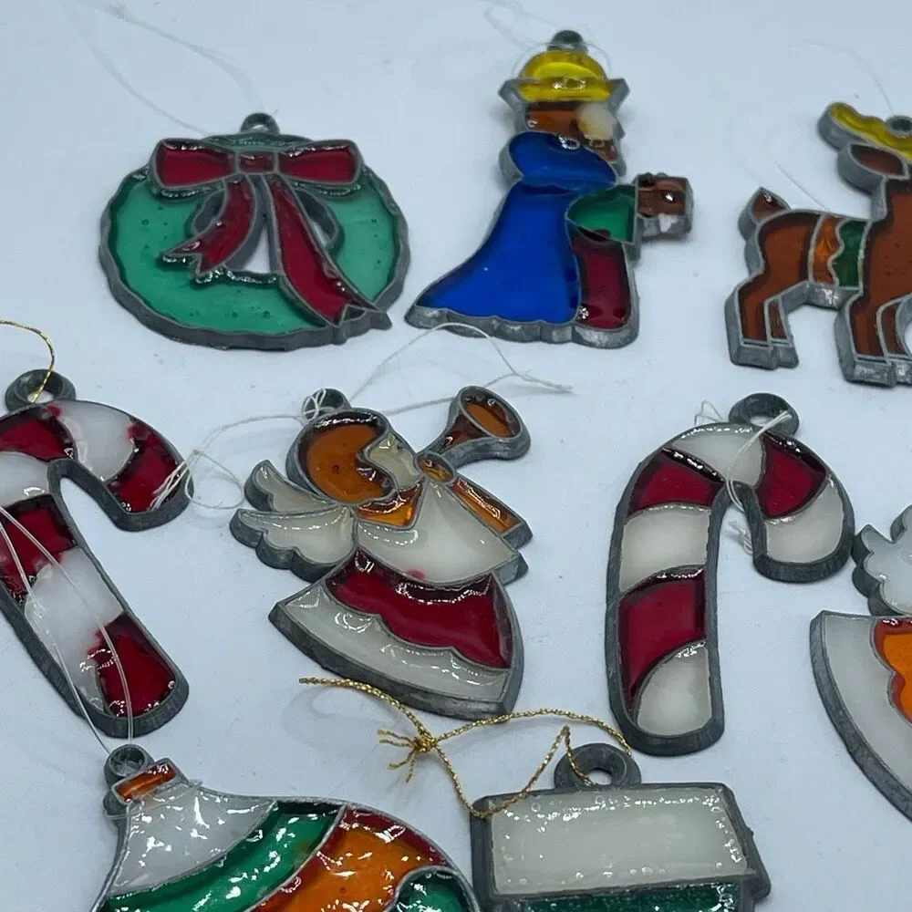 Vintage 70’s-80’s “ Makit & Bakit“ kits metal framed suncatcher ornaments